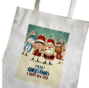 Χριστουγεννιάτικη τσάντα επαναχρησιμοποιούμενη
